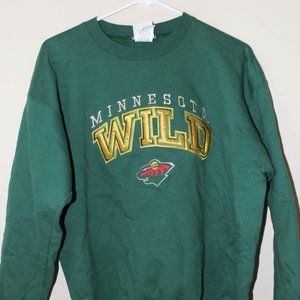 Minnesota Wild Hockey Green Crew Neck Sweatshirt